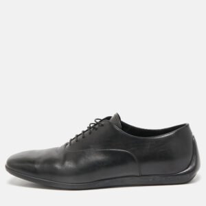 prada black leather lace up derby size 42