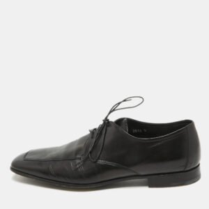 Prada Black Leather Lace Up Derby Size 43