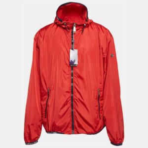 Ralph Lauren Purple Label Red Synthetic Windbreaker Zip-Up Hoodie XL