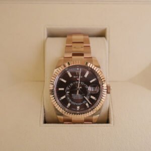 luxury-men-rolex-new-watches-p1161688-005 Rolex BrownSky-Dweller Oyster Everose Gold Chocolate Automatic Men's Watch 42 mm