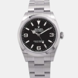 Rolex Black Stainless Steel Explorer 224270 Automatic Men's Wristwatch 40 mm