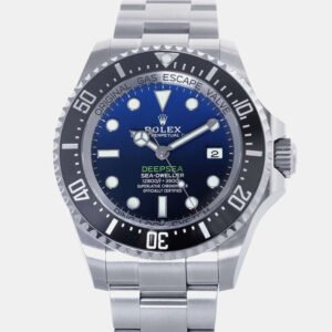 Rolex Blue Stainless Steel Sea-Dweller Deepsea 136660 Automatic Men's Wristwatch 44mm