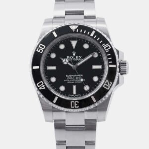 Rolex Black Stainless Steel Submariner Automatic Men's Wristwatch 40 mm
