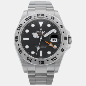 Rolex Black Stainless Steel Explorer II 216570 Men's Wristwatch 40 mm