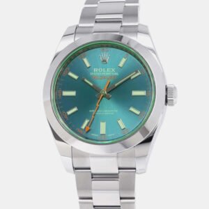Rolex Blue Stainless Steel Milgauss Automatic Men's Wristwatch 40 mm