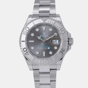 Rolex Grey Stainless Steel Yacht-Master Automatic Men's Wristwatch 40 mm