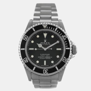 luxury-men-rolex-used-watches-p1159455-002 Rolex Black Stainless Steel Submariner 14060M Automatic Men's Wristwatch 40mm