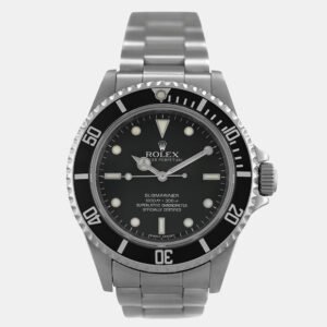 Rolex Black Stainless Steel Submariner 14060M Automatic Men's Wristwatch 40 mm