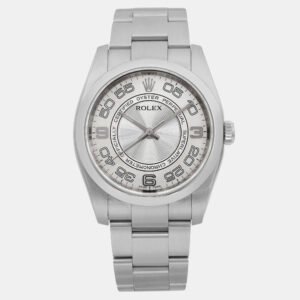 Rolex Silver Stainless Steel Oyster Perpetual 116000 Automatic Men's Wristwatch 36 mm