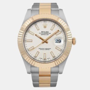 Rolex Cream 18K Yellow Gold Datejust II 116333 Automatic Men's Wristwatch 41 mm