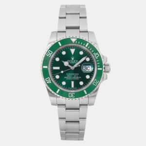 Rolex Green Stainless Steel Submariner Hulk 116610LV Automatic Men's Wristwatch 40 mm