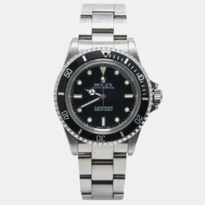 Rolex Black Stainless Steel Submariner 5513 Automatic Men's Wristwatch 40 mm