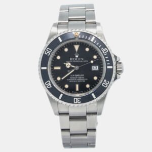 Rolex Black Stainless Steel Sea-Dweller 16660 Automatic Men's Wristwatch 40mm