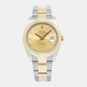 Rolex DateJust 126303 Automatic Gold 18K Yellow Gold Diamond Men's Wristwatch 41mm
