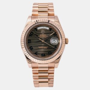 Rolex Day Date II 218235 Automatic Brown 18k Rose Gold Men's Wristwatch 41mm