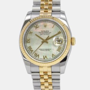 Rolex Datejust 116233NR Automatic 18k Yellow Gold Stainless Steel Men's Wristwatch 36 mm