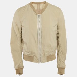 Yves Saint Laurent Sage Green Nylon Bomber Jacket M