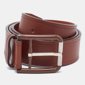 Salvatore Ferragamo Brown Leather Buckle Belt 85CM