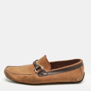 Salvatore Ferragamo Brown Suede Parigi Loafers Size 42.5