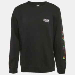 luxury-men-stussy-used-clothes-p1148941-006 Stussy Black Printed Cotton Sweatshirt L
