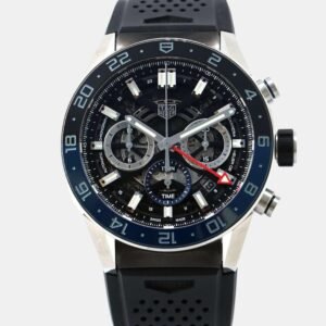 Tag Heuer Black Stainless Steel Carrera CBG2A1Z.FT6157 Automatic Men's Wristwatch 45 mm