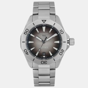 luxury-men-tag-heuer-used-watches-p1099360-006 Tag Heuer Black Stainless Steel Aquaracer WBP2110.BA0627 Automatic Men's Wristwatch 40 mm