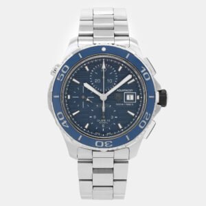 Tag Heuer Blue Stainless Steel Aquaracer CAK2112.BA0833 Automatic Men's Wristwatch 43 mm