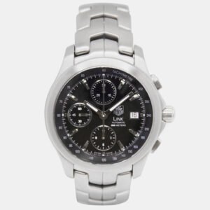 luxury-men-tag-heuer-used-watches-p1155255-004.jpg tag heuer black stainless steel link cjf2110.ba0576 automatic men's wristwatch 42 mm