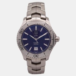 luxury-men-tag-heuer-used-watches-p1155265-006 Tag Heuer Brown Stainless Steel Link WJ201D Automatic Men's Wristwatch 42 mm