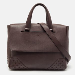 Tod's Burgundy Leather Gommino Tote