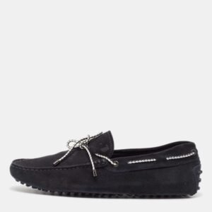 Tod's Black Suede Driver Loafers Size 39.5