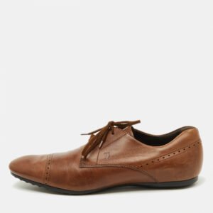Tod's Brown Leather Lace Up Derby Size 44