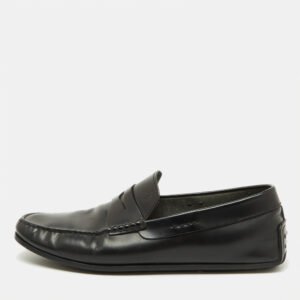 Tod's Black Leather Slip On Loafers Size 44