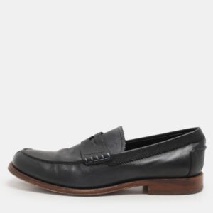 Tod's Dark Blue Leather Slip On Loafers Size 41