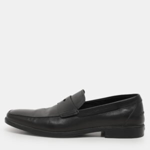 Tod's Black Leather Penny Loafers Size 45.5