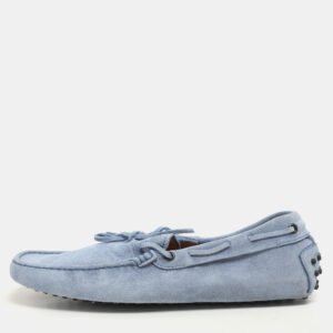 tod's light blue suede loafers size 42