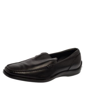 Tod's Black Leather Slip On Loafers Size 41