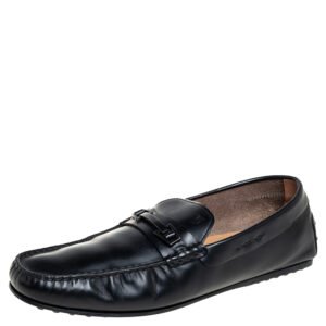 Tod's Black Leather Slip on Loafer Size 43