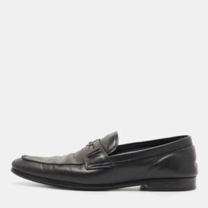 Tod's Black Leather Slip On Loafers Size 44.5