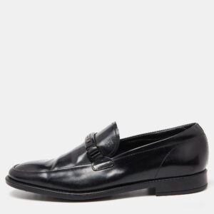 Tod's Black Patent Leather Slip on Loafers Size 39.5