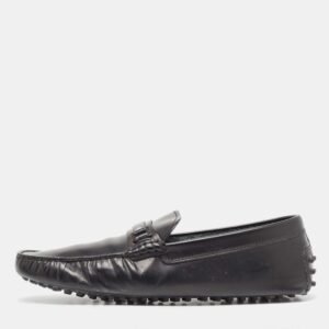 Tod's Black Leather Slip On Loafers Size 44