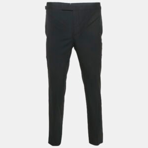 Tom Ford Black Wool Side Stripe Formal Trousers M