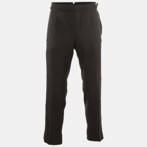 Tom Ford Black Wool Straight Leg Pants M
