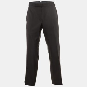 Tom Ford Black Wool Tailored Pants M