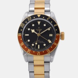 Tudor Black 18k Yellow Gold Stainless Steel Black Bay 79833MN-0001 Automatic Men's Wristwatch 41 mm