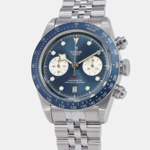 tudor blue stainless steel black bay m79360b-0002 automatic men's wristwatch 41 mm