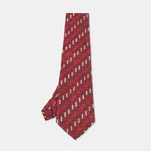 Valentino Multicolor Striped Jacquard Silk Tie