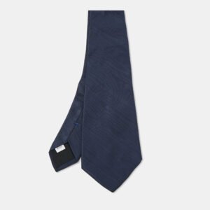 Valentino Navy Blue Silk Tie