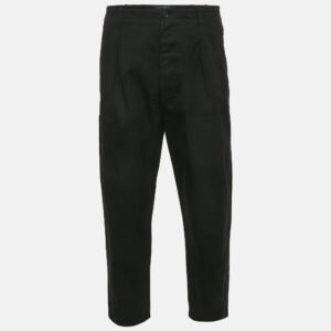 Valentino Black Gabardine Tapered Cargo Pants XXL