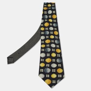 Gianni Versace Black Printed Textured Silk Tie